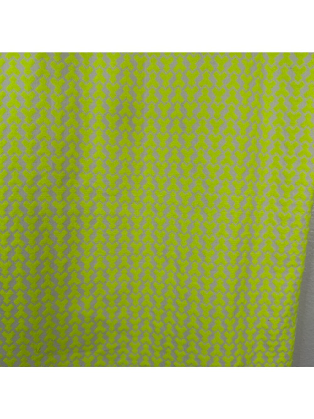 J.CREW Neon Arrow Print Mod Shift Dress Pockets Yellow White Sz 4 Resort Yacht - Picture 10 of 14